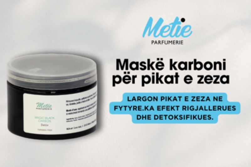 Maske Karboni per Pikat e Zeza, Metie Parfumerie, maske fytyre,  detoksi...